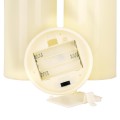 GloboStar® 79553 ΣΕΤ 3 Διακοσμητικών Realistic Κεριών με LED - Μπαταρίας & Ασύρματο Χειριστήριο IR Πολύχρωμα RGB Dimmable