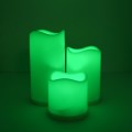 GloboStar® 79553 ΣΕΤ 3 Διακοσμητικών Realistic Κεριών με LED - Μπαταρίας & Ασύρματο Χειριστήριο IR Πολύχρωμα RGB Dimmable