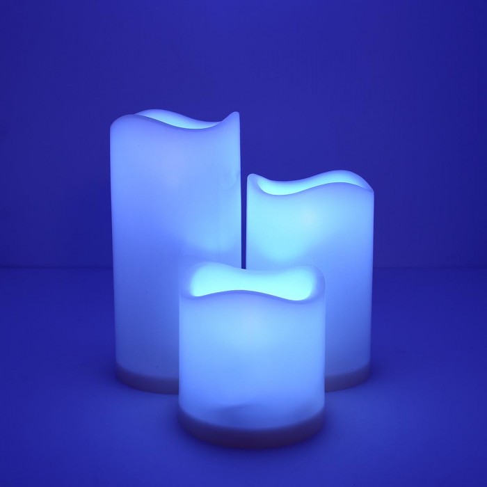 GloboStar® 79553 ΣΕΤ 3 Διακοσμητικών Realistic Κεριών με LED - Μπαταρίας & Ασύρματο Χειριστήριο IR Πολύχρωμα RGB Dimmable GloboStar® 79553 ΣΕΤ 3 Διακοσμητικών Realistic Κεριών με LED - Μπαταρίας & Ασύρματο Χειριστήριο IR Πολύχρωμα RGB Dimmable