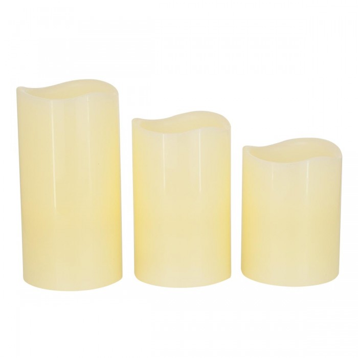 GloboStar® 79554 ΣΕΤ 3 Διακοσμητικών Realistic Κεριών Παραφίνης με LED - Μπαταρίας & Ασύρματο Χειριστήριο IR Ψυχρό Λευκό 6000K Dimmable GloboStar® 79554 ΣΕΤ 3 Διακοσμητικών Realistic Κεριών Παραφίνης με LED - Μπαταρίας & Ασύρματο Χειριστήριο IR Ψυχρό Λευκό 6000K Dimmable