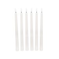 GloboStar® 79563 ΣΕΤ 6 Διακοσμητικών Realistic Κεριών Κηροπηγίου με LED Εφέ Κινούμενης Φλόγας - Μπαταρίας & Ασύρματο Χειριστήριο IR Θερμό Λευκό 2700K Dimmable
