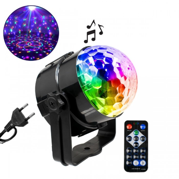 GloboStar® 79601-1 LED Party Disco Μπάλα με Περιστρεφόμενα Φωτορυθμικά Εφέ Πολύχρωμη RGB 15W με Sound Control Activated Εφέ και με Ασύρματο Χειριστήριο AC 230V IP20 Μ11 x Π8.6 x Υ13cm GloboStar® 79601-1 LED Party Disco Μπάλα με Περιστρεφόμενα Φωτορυθμικά Εφέ Πολύχρωμη RGB 15W με Sound Control Activated Εφέ και με Ασύρματο Χειριστήριο AC 230V IP20 Μ11 x Π8.6 x Υ13cm