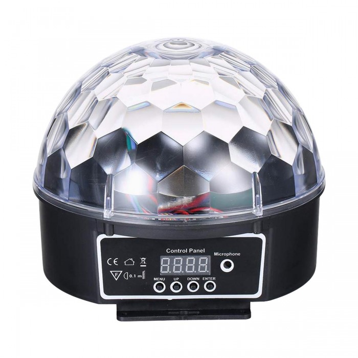 GloboStar® 79602 LED Party Disco Μπάλα με Περιστρεφόμενα Φωτορυθμικά Εφέ Πολύχρωμη RGB DMX512 20W με Sound Control Activated Εφέ και με Ασύρματο Χειριστήριο AC 230V IP20 Φ17 x Υ15cm GloboStar® 79602 LED Party Disco Μπάλα με Περιστρεφόμενα Φωτορυθμικά Εφέ Πολύχρωμη RGB DMX512 20W με Sound Control Activated Εφέ και με Ασύρματο Χειριστήριο AC 230V IP20 Φ17 x Υ15cm