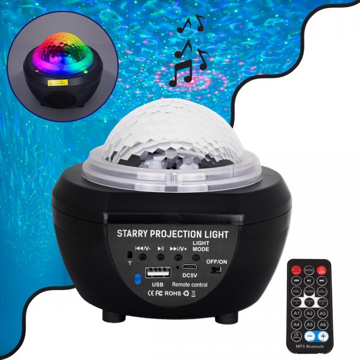 GloboStar® 79603 Μαύρο Επιτραπέζιο Διακοσμητικό Φωτιστικό Ειδικών Εφε NIGHT SKY GALAXY 3D LED 10W DC 5V 2200mAh Επαναφορτιζόμενο με Bluetooth Speaker - Sound Activated - Καλώδιο Τροφοδοσίας USB και Ασύρματο Χειριστήριο RF 2.4Ghz Πολύχρωμo RGB Dimmable GloboStar® 79603 Μαύρο Επιτραπέζιο Διακοσμητικό Φωτιστικό Ειδικών Εφε NIGHT SKY GALAXY 3D LED 10W DC 5V 2200mAh Επαναφορτιζόμενο με Bluetooth Speaker - Sound Activated - Καλώδιο Τροφοδοσίας USB και Ασύρματο Χειριστήριο RF 2.4Ghz Πολύχρωμo RGB Dimmable