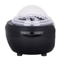 GloboStar® 79603 Μαύρο Επιτραπέζιο Διακοσμητικό Φωτιστικό Ειδικών Εφε NIGHT SKY GALAXY 3D LED 10W DC 5V 2200mAh Επαναφορτιζόμενο με Bluetooth Speaker - Sound Activated - Καλώδιο Τροφοδοσίας USB και Ασύρματο Χειριστήριο RF 2.4Ghz Πολύχρωμo RGB Dimmable