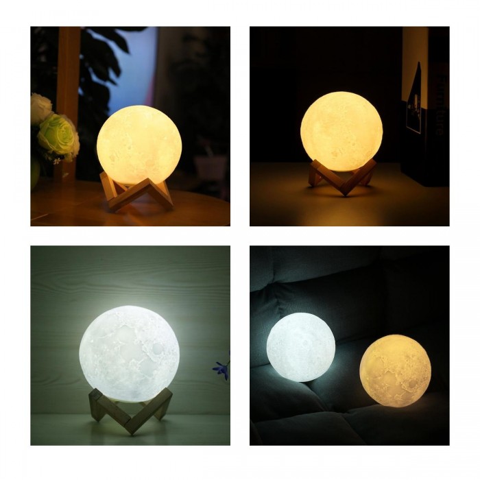 GloboStar® 79605 Επιτραπέζιο Ανάγλυφο Διακοσμητικό Φωτιστικό Φ15cm 3D MOON LIGHT LED 3.7W DC 5V με Ενσωματωμένη Μπαταρία 500mAh Li-ion Επαναφορτιζόμενο - Καλώδιο Τροφοδοσίας USB και Διακόπτη Αφής CCT Θερμό Λευκό 3000K - Ψυχρό Λευκό 6000K Dimmable GloboStar® 79605 Επιτραπέζιο Ανάγλυφο Διακοσμητικό Φωτιστικό Φ15cm 3D MOON LIGHT LED 3.7W DC 5V με Ενσωματωμένη Μπαταρία 500mAh Li-ion Επαναφορτιζόμενο - Καλώδιο Τροφοδοσίας USB και Διακόπτη Αφής CCT Θερμό Λευκό 3000K - Ψυχρό Λευκό 6000K Dimmable
