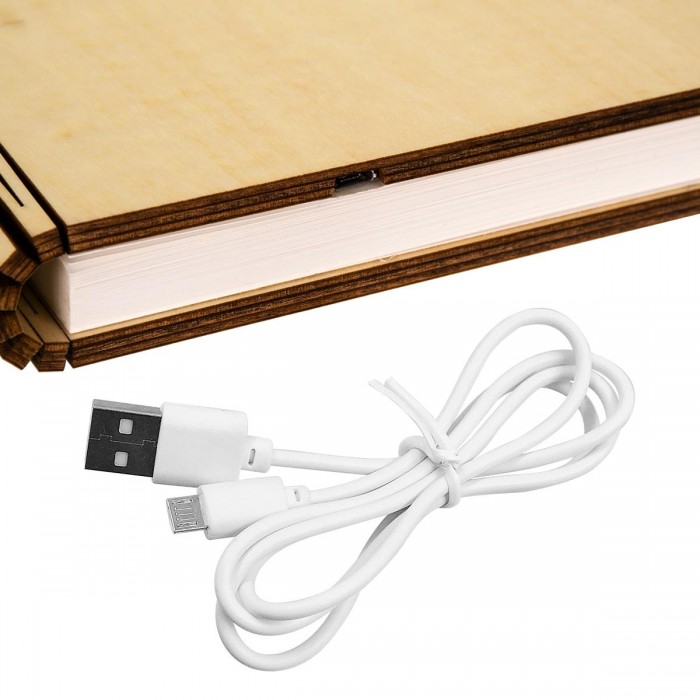 GloboStar® 79635 Vintage Ξύλινο Επιτραπέζιο Διακοσμητικό Φωτιστικό XL Βιβλίο LED SMD 4W 350lm DC 5V 2000mAh Επαναφορτιζόμενο με Καλώδιο Τροφοδοσίας USB Θερμό Λευκό 3000K 21.5 x 16.5 x 2.2cm GloboStar® 79635 Vintage Ξύλινο Επιτραπέζιο Διακοσμητικό Φωτιστικό XL Βιβλίο LED SMD 4W 350lm DC 5V 2000mAh Επαναφορτιζόμενο με Καλώδιο Τροφοδοσίας USB Θερμό Λευκό 3000K 21.5 x 16.5 x 2.2cm