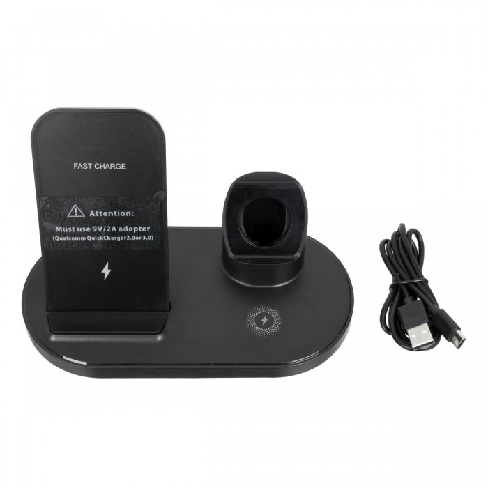 GloboStar® 79698 Επιτραπέζια Σταθερή Βάση Ασύρματης Φόρτισης Fast Charging για Κινητά - Earphones - Smart Watches 3 Καναλιών - 1 Channel 15W Max (Phone) - 2 Channel 3W (Airpod) - 3 Channel 2W (Watch) GloboStar® 79698 Επιτραπέζια Σταθερή Βάση Ασύρματης Φόρτισης Fast Charging για Κινητά - Earphones - Smart Watches 3 Καναλιών - 1 Channel 15W Max (Phone) - 2 Channel 3W (Airpod) - 3 Channel 2W (Watch)