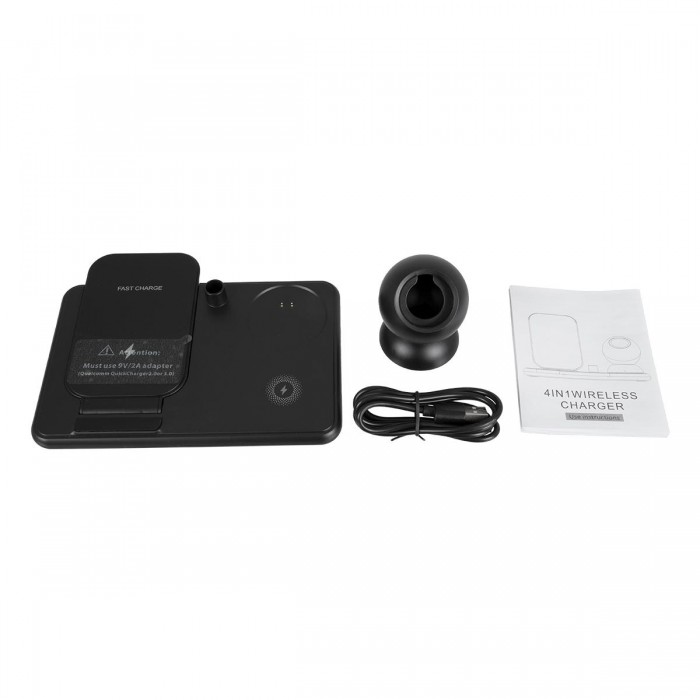 GloboStar® 79699 Επιτραπέζια Σταθερή Βάση Ασύρματης Φόρτισης Fast Charging για Κινητά - Earphones - Smart Watches - Pencil 4 Καναλιών - 1 Channel 15W Max (Phone) - 2 Channel 3W (Airpod) - 3 Channel 2W (Watch) - 4 Channel 2W (Pencil) GloboStar® 79699 Επιτραπέζια Σταθερή Βάση Ασύρματης Φόρτισης Fast Charging για Κινητά - Earphones - Smart Watches - Pencil 4 Καναλιών - 1 Channel 15W Max (Phone) - 2 Channel 3W (Airpod) - 3 Channel 2W (Watch) - 4 Channel 2W (Pencil)