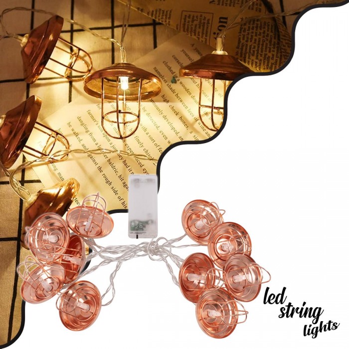 79807 Διακοσμητική Γιρλάντα Bronze Lamp 2 Μέτρα με Διακόπτη On/Off - 10 LED 1W με Μπαταρίες 2xAA & Διάφανο Καλώδιο IP20 Θερμό Λευκό 2700K Μ2m 79807 Διακοσμητική Γιρλάντα Bronze Lamp 2 Μέτρα με Διακόπτη On/Off - 10 LED 1W με Μπαταρίες 2xAA & Διάφανο Καλώδιο IP20 Θερμό Λευκό 2700K Μ2m