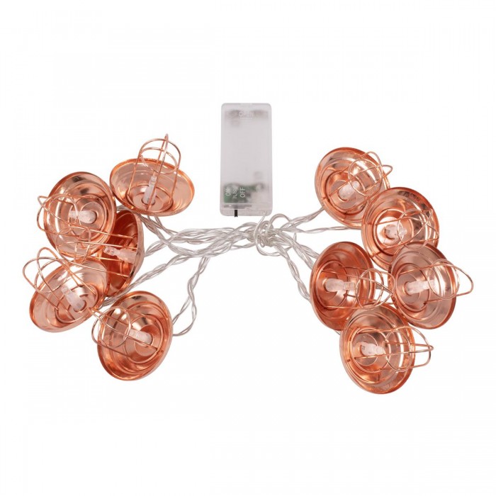 79807 Διακοσμητική Γιρλάντα Bronze Lamp 2 Μέτρα με Διακόπτη On/Off - 10 LED 1W με Μπαταρίες 2xAA & Διάφανο Καλώδιο IP20 Θερμό Λευκό 2700K Μ2m 79807 Διακοσμητική Γιρλάντα Bronze Lamp 2 Μέτρα με Διακόπτη On/Off - 10 LED 1W με Μπαταρίες 2xAA & Διάφανο Καλώδιο IP20 Θερμό Λευκό 2700K Μ2m