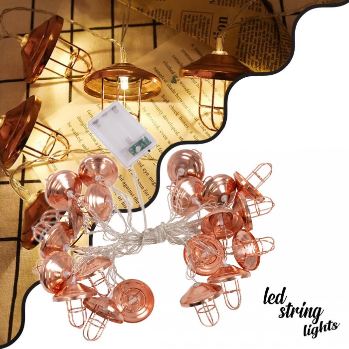 79808 Διακοσμητική Γιρλάντα Bronze Lamp 3 Μέτρα με Διακόπτη On/Off - 20 LED 2W με Μπαταρίες 3xAA & Διάφανο Καλώδιο IP20 Θερμό Λευκό 2700K Μ3m 79808 Διακοσμητική Γιρλάντα Bronze Lamp 3 Μέτρα με Διακόπτη On/Off - 20 LED 2W με Μπαταρίες 3xAA & Διάφανο Καλώδιο IP20 Θερμό Λευκό 2700K Μ3m