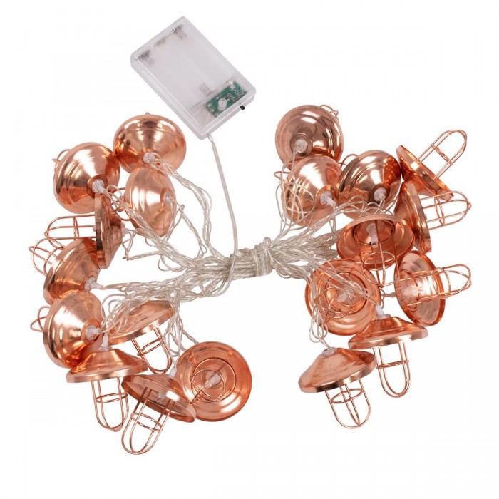 79808 Διακοσμητική Γιρλάντα Bronze Lamp 3 Μέτρα με Διακόπτη On/Off - 20 LED 2W με Μπαταρίες 3xAA & Διάφανο Καλώδιο IP20 Θερμό Λευκό 2700K Μ3m 79808 Διακοσμητική Γιρλάντα Bronze Lamp 3 Μέτρα με Διακόπτη On/Off - 20 LED 2W με Μπαταρίες 3xAA & Διάφανο Καλώδιο IP20 Θερμό Λευκό 2700K Μ3m