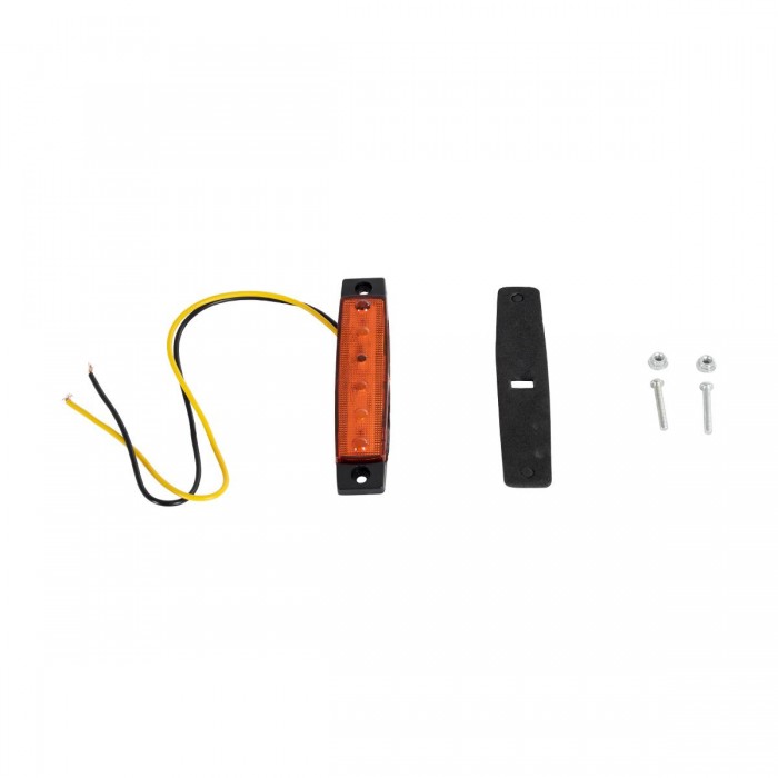 GloboStar® 79904 Πλευρικά Φώτα Όγκου Φορτηγών LED 6xSMD2835 DC 10-30V 1.5W 100lm IP66 Πορτοκαλί - Μ9.5 x W2 x H1.1cm