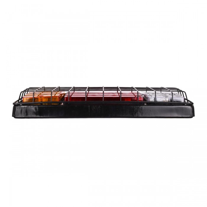 GloboStar® 79928 Πίσω Φανάρι Τρέιλερ 36 LED 12V με Μεταλλικό Πλέγμα Προστασίας Universal Αδιάβροχο IP66 Πορτοκαλί - Κόκκινο - Λευκό 6000K