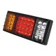GloboStar® 79928 Πίσω Φανάρι Τρέιλερ 36 LED 12V με Μεταλλικό Πλέγμα Προστασίας Universal Αδιάβροχο IP66 Πορτοκαλί - Κόκκινο - Λευκό 6000K