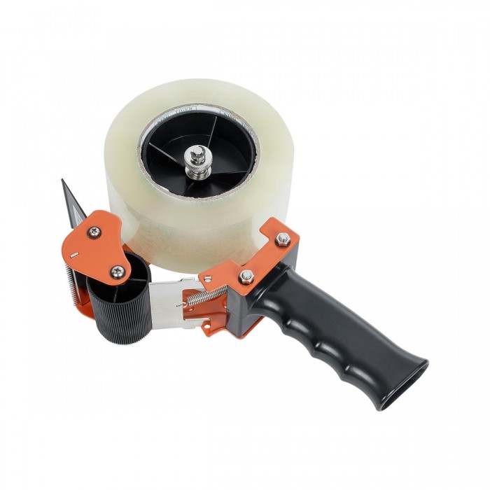 GloboStar® 79951 Επαγγελματική Μηχανή Ταινίας Συσκευασίας Χειρός DELI Μ16.5 x Π7.8 x Υ24cm - Πορτοκαλί & Μαύρο GloboStar® 79951 Επαγγελματική Μηχανή Ταινίας Συσκευασίας Χειρός DELI Μ16.5 x Π7.8 x Υ24cm - Πορτοκαλί & Μαύρο