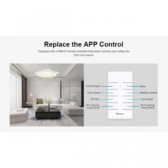 GloboStar® 80012 SONOFF iFan03-R2 - Wi-Fi Smart Switch Ceiling Fan & Light Controller GloboStar® 80012 SONOFF iFan03-R2 - Wi-Fi Smart Switch Ceiling Fan & Light Controller