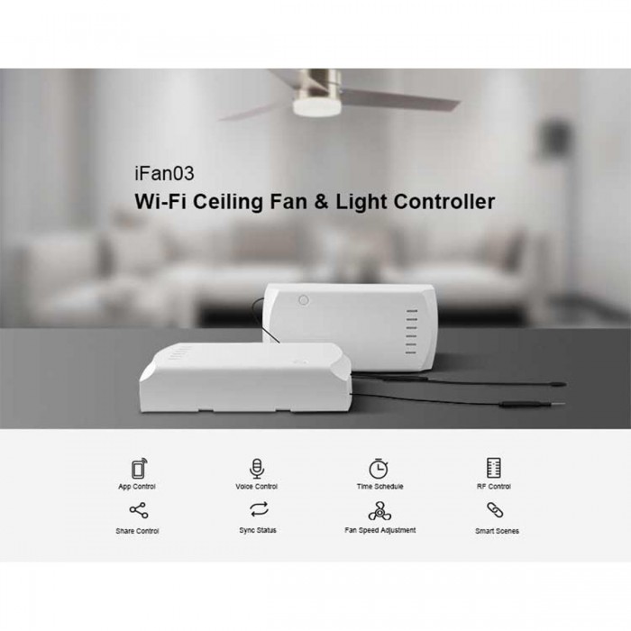 GloboStar® 80012 SONOFF iFan03-R2 - Wi-Fi Smart Switch Ceiling Fan & Light Controller GloboStar® 80012 SONOFF iFan03-R2 - Wi-Fi Smart Switch Ceiling Fan & Light Controller