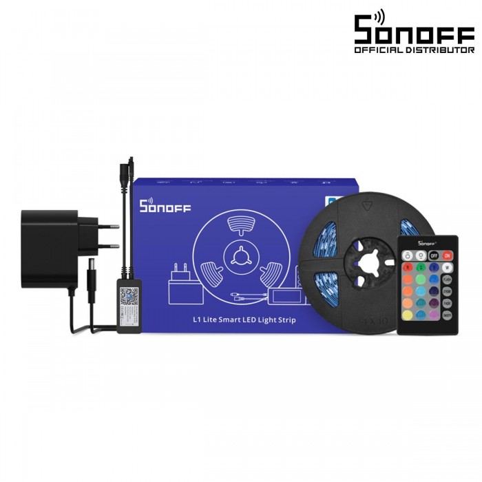 GloboStar® 80026 SONOFF L2-LITE-5M-EU-GR-R2 - Wi-Fi Smart RGB LED Light Strip SET 5M