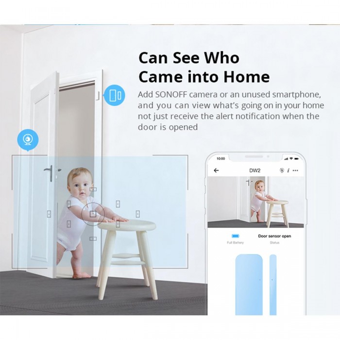 GloboStar® 80032 SONOFF DW2-R2 - Wi-Fi Wireless Door/Window Security Sensor GloboStar® 80032 SONOFF DW2-R2 - Wi-Fi Wireless Door/Window Security Sensor