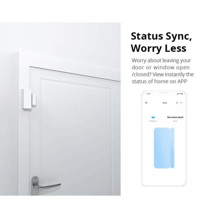 GloboStar® 80032 SONOFF DW2-R2 - Wi-Fi Wireless Door/Window Security Sensor GloboStar® 80032 SONOFF DW2-R2 - Wi-Fi Wireless Door/Window Security Sensor