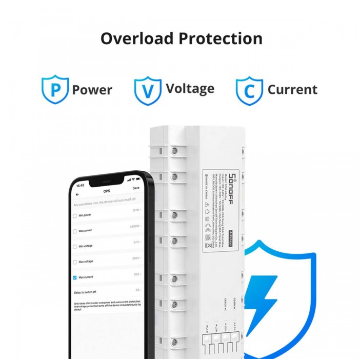 GloboStar® 80055 SONOFF SPM-MAIN - Wi-Fi Smart Stackable Power Meter Main Unit GloboStar® 80055 SONOFF SPM-MAIN - Wi-Fi Smart Stackable Power Meter Main Unit