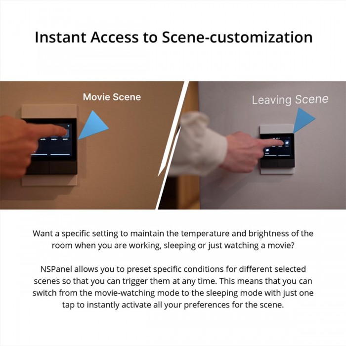 GloboStar® 80058 SONOFF NSPanel-R2-2022-EU - Wi-Fi Smart Scene Wall Switch(86/EU Type) - Integrated HMI Panel - Smart Temperature Control GloboStar® 80058 SONOFF NSPanel-R2-2022-EU - Wi-Fi Smart Scene Wall Switch(86/EU Type) - Integrated HMI Panel - Smart Temperature Control