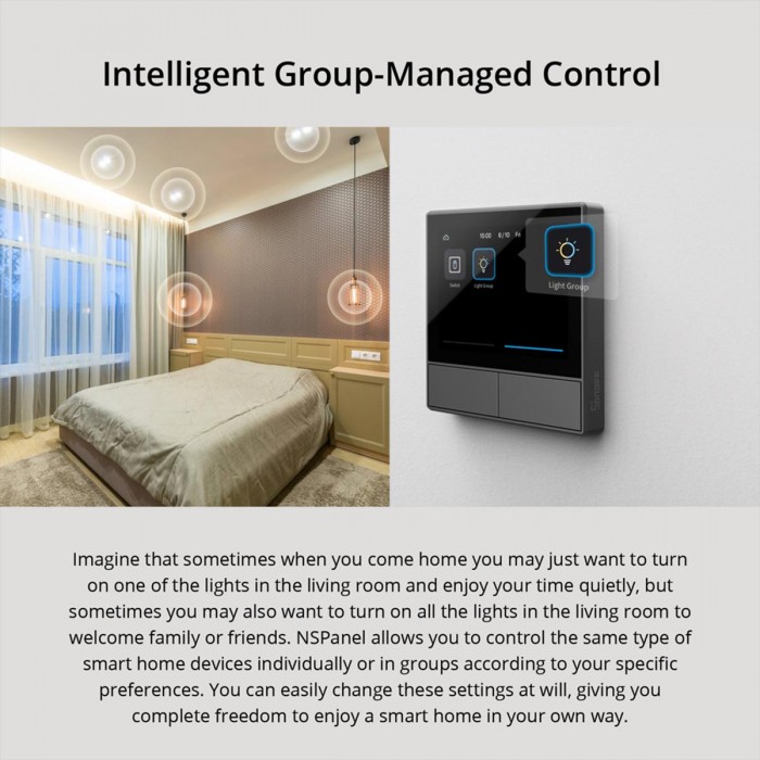 GloboStar® 80058 SONOFF NSPanel-R2-2022-EU - Wi-Fi Smart Scene Wall Switch(86/EU Type) - Integrated HMI Panel - Smart Temperature Control GloboStar® 80058 SONOFF NSPanel-R2-2022-EU - Wi-Fi Smart Scene Wall Switch(86/EU Type) - Integrated HMI Panel - Smart Temperature Control