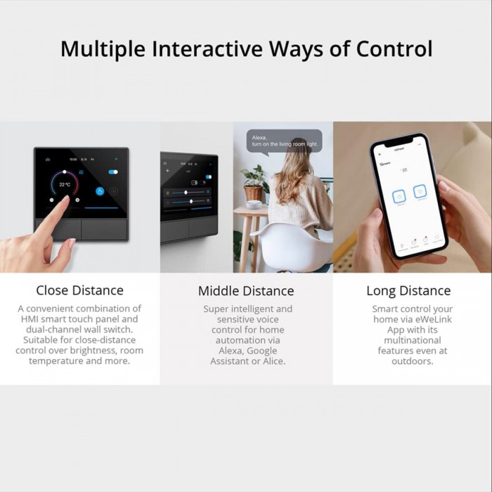 GloboStar® 80058 SONOFF NSPanel-R2-2022-EU - Wi-Fi Smart Scene Wall Switch(86/EU Type) - Integrated HMI Panel - Smart Temperature Control GloboStar® 80058 SONOFF NSPanel-R2-2022-EU - Wi-Fi Smart Scene Wall Switch(86/EU Type) - Integrated HMI Panel - Smart Temperature Control