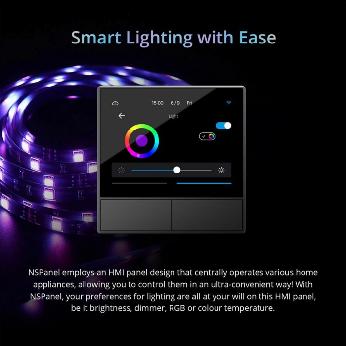 GloboStar® 80058 SONOFF NSPanel-R2-2022-EU - Wi-Fi Smart Scene Wall Switch(86/EU Type) - Integrated HMI Panel - Smart Temperature Control GloboStar® 80058 SONOFF NSPanel-R2-2022-EU - Wi-Fi Smart Scene Wall Switch(86/EU Type) - Integrated HMI Panel - Smart Temperature Control