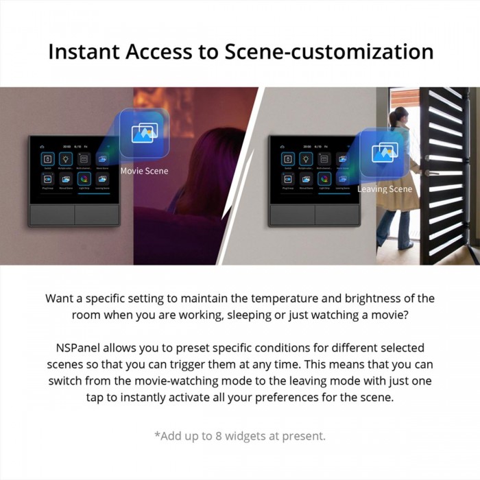 GloboStar® 80058 SONOFF NSPanel-R2-2022-EU - Wi-Fi Smart Scene Wall Switch(86/EU Type) - Integrated HMI Panel - Smart Temperature Control GloboStar® 80058 SONOFF NSPanel-R2-2022-EU - Wi-Fi Smart Scene Wall Switch(86/EU Type) - Integrated HMI Panel - Smart Temperature Control