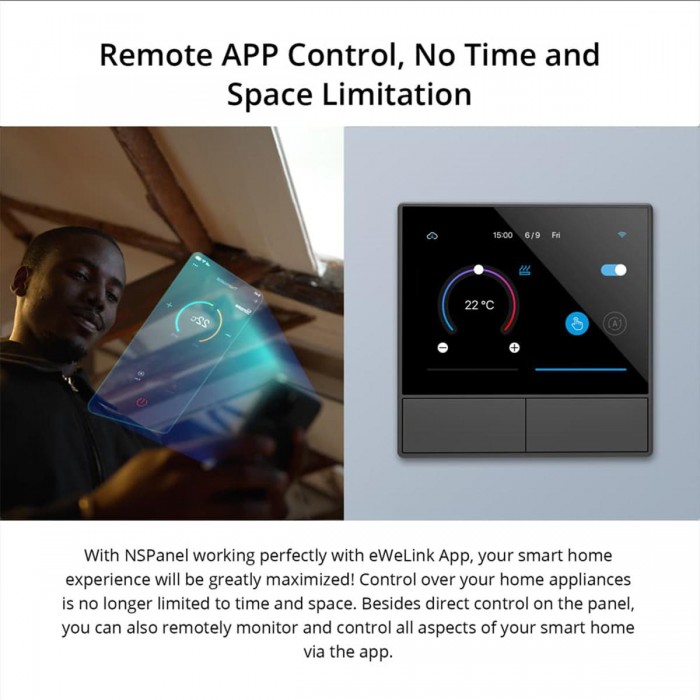 GloboStar® 80058 SONOFF NSPanel-R2-2022-EU - Wi-Fi Smart Scene Wall Switch(86/EU Type) - Integrated HMI Panel - Smart Temperature Control GloboStar® 80058 SONOFF NSPanel-R2-2022-EU - Wi-Fi Smart Scene Wall Switch(86/EU Type) - Integrated HMI Panel - Smart Temperature Control