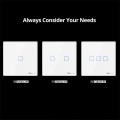 GloboStar® 80067 SONOFF T2EU3C-RF - 433MHz Wireless Smart Wall Touch Button Switch 3 Way - RF Series