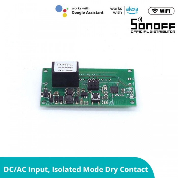 GloboStar® 80068 SONOFF SV - Safe Voltage Wi-Fi Wireless Switch Smart Home Module Support Secondary Development GloboStar® 80068 SONOFF SV - Safe Voltage Wi-Fi Wireless Switch Smart Home Module Support Secondary Development