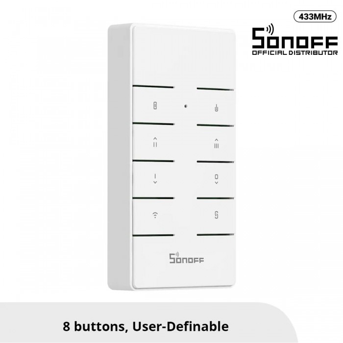GloboStar® 80074 SONOFF RM433R2 - Remote Controller RF 433Mhz 8 Key (Battery Included) GloboStar® 80074 SONOFF RM433R2 - Remote Controller RF 433Mhz 8 Key (Battery Included)