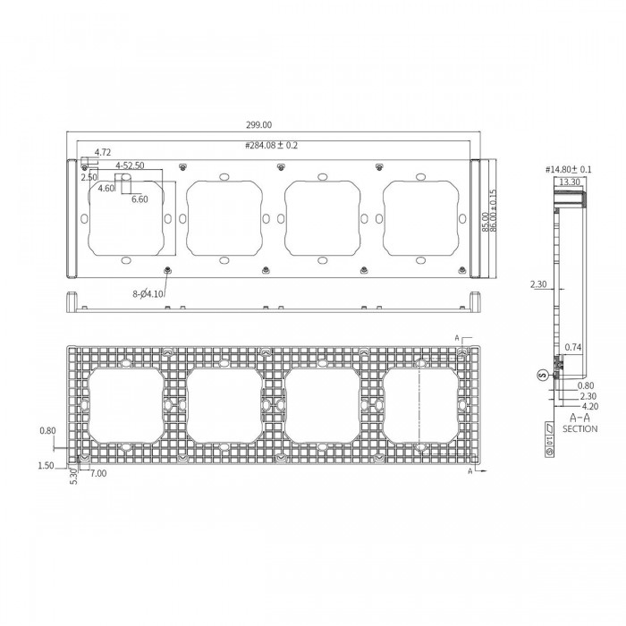 GloboStar® 80086 SONOFF SwitchMan M5-80 Wall Frame 4 Way - L29.9 X W8.6 X H1.48CM GloboStar® 80086 SONOFF SwitchMan M5-80 Wall Frame 4 Way - L29.9 X W8.6 X H1.48CM