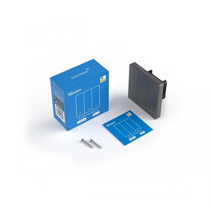 GloboStar® 80089 SONOFF M5-3C-80 SwitchMan Mechanical Smart Switch WiFi & Bluetooth AC 100-240V Max 6A 1320W (2A/Way) 3 Way GloboStar® 80089 SONOFF M5-3C-80 SwitchMan Mechanical Smart Switch WiFi & Bluetooth AC 100-240V Max 6A 1320W (2A/Way) 3 Way