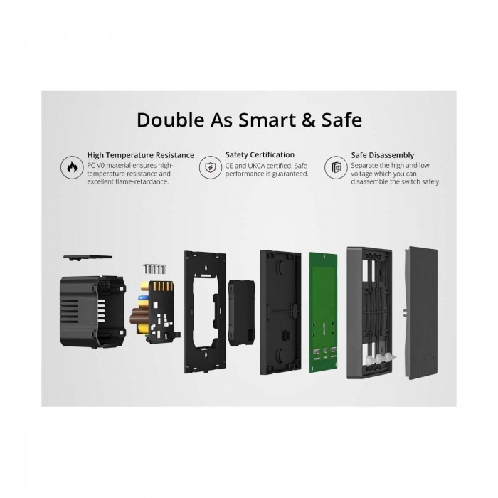 GloboStar® 80089 SONOFF M5-3C-80 SwitchMan Mechanical Smart Switch WiFi & Bluetooth AC 100-240V Max 6A 1320W (2A/Way) 3 Way GloboStar® 80089 SONOFF M5-3C-80 SwitchMan Mechanical Smart Switch WiFi & Bluetooth AC 100-240V Max 6A 1320W (2A/Way) 3 Way