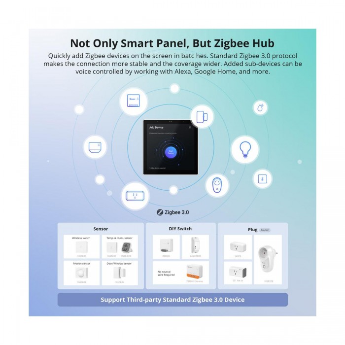 GloboStar® 80095 SONOFF NSPanel86PW Wi-Fi & Zigbee 3.0 Smart Scene Wall Switch (86/EU Type) - AC 100-240V - Integrated HMI Touch Panel - Smart Controller & Gateway for All Smart Devises GloboStar® 80095 SONOFF NSPanel86PW Wi-Fi & Zigbee 3.0 Smart Scene Wall Switch (86/EU Type) - AC 100-240V - Integrated HMI Touch Panel - Smart Controller & Gateway for All Smart Devises