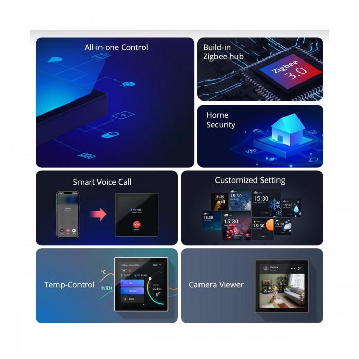GloboStar® 80095 SONOFF NSPanel86PW Wi-Fi & Zigbee 3.0 Smart Scene Wall Switch (86/EU Type) - AC 100-240V - Integrated HMI Touch Panel - Smart Controller & Gateway for All Smart Devises GloboStar® 80095 SONOFF NSPanel86PW Wi-Fi & Zigbee 3.0 Smart Scene Wall Switch (86/EU Type) - AC 100-240V - Integrated HMI Touch Panel - Smart Controller & Gateway for All Smart Devises