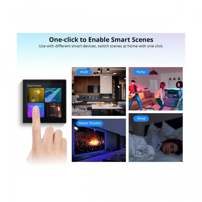 GloboStar® 80095 SONOFF NSPanel86PW Wi-Fi & Zigbee 3.0 Smart Scene Wall Switch (86/EU Type) - AC 100-240V - Integrated HMI Touch Panel - Smart Controller & Gateway for All Smart Devises GloboStar® 80095 SONOFF NSPanel86PW Wi-Fi & Zigbee 3.0 Smart Scene Wall Switch (86/EU Type) - AC 100-240V - Integrated HMI Touch Panel - Smart Controller & Gateway for All Smart Devises