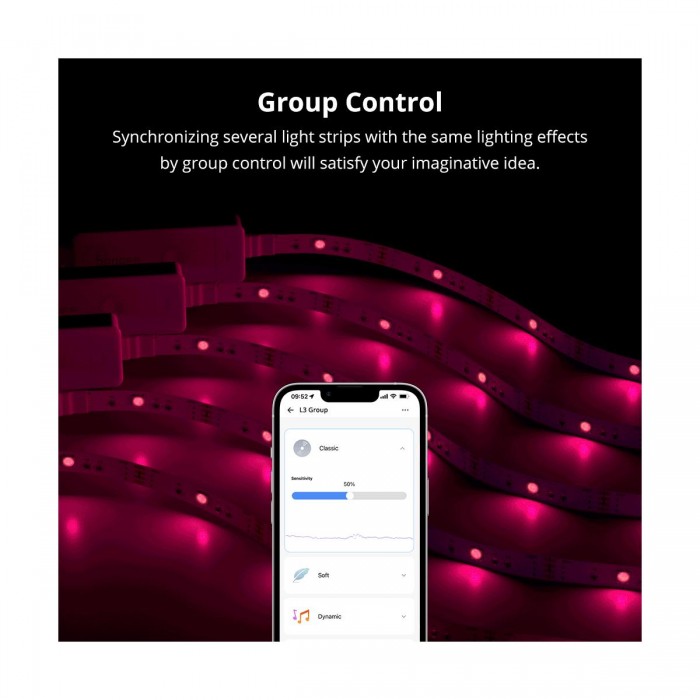 GloboStar® 80098 SONOFF L3-5M RGB Smart LED Strip Light WiFi 2.4GHz 90 SMD/5M 5050 5m Roll & Power Adapter DC 5V Max 10W GloboStar® 80098 SONOFF L3-5M RGB Smart LED Strip Light WiFi 2.4GHz 90 SMD/5M 5050 5m Roll & Power Adapter DC 5V Max 10W