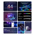 GloboStar® 80099 SONOFF L3-5M-PRO RGBIC Digital IC RGB Smart LED Strip Light WiFi 2.4GHz 90 SMD/M 5050 5m Roll & Power Adapter DC 5V Max 10W