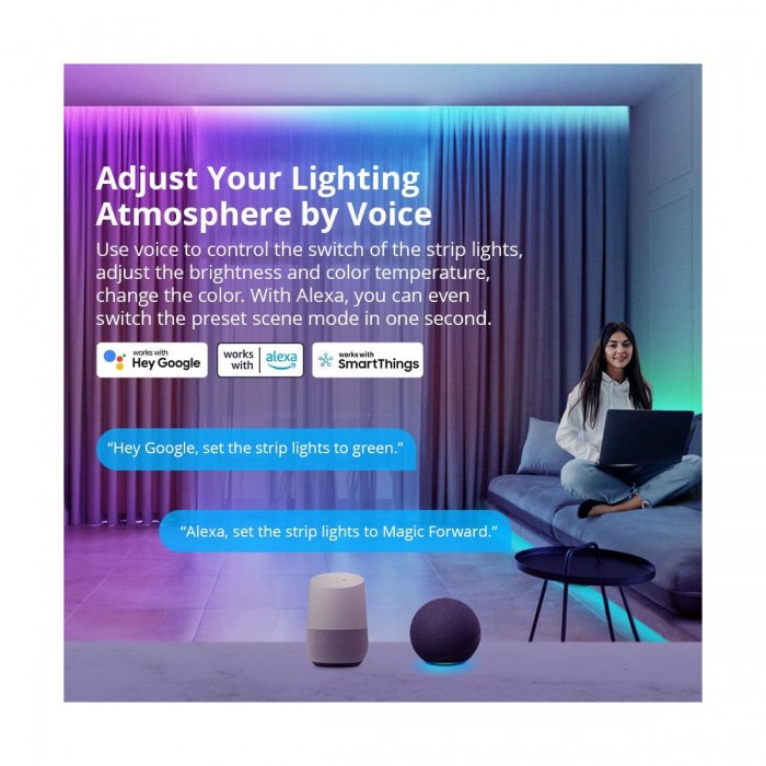 GloboStar® 80099 SONOFF L3-5M-PRO RGBIC Digital IC RGB Smart LED Strip Light WiFi 2.4GHz 90 SMD/M 5050 5m Roll & Power Adapter DC 5V Max 10W GloboStar® 80099 SONOFF L3-5M-PRO RGBIC Digital IC RGB Smart LED Strip Light WiFi 2.4GHz 90 SMD/M 5050 5m Roll & Power Adapter DC 5V Max 10W