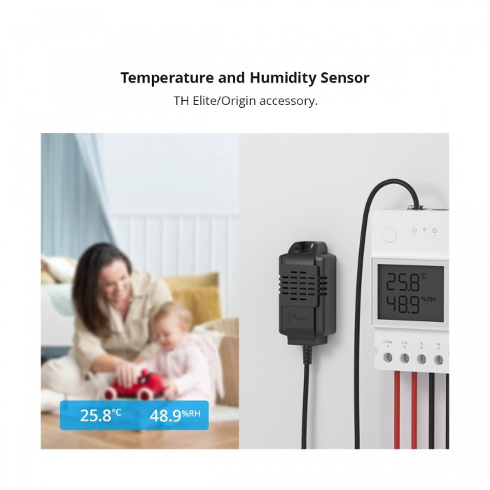 GloboStar® 80102 SONOFF THS01 Temperature and Humidity Sensor Measuring Range From -40℃ to +85℃ - Cable Length 50cm GloboStar® 80102 SONOFF THS01 Temperature and Humidity Sensor Measuring Range From -40℃ to +85℃ - Cable Length 50cm
