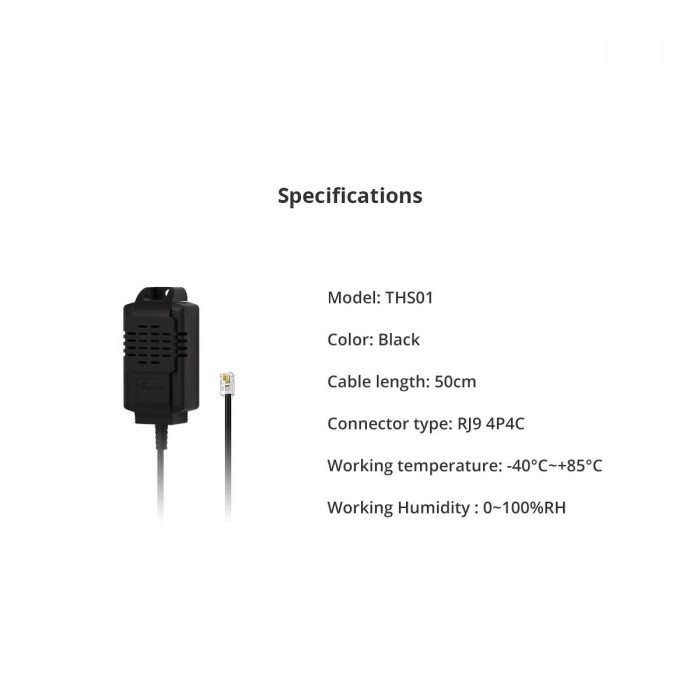 GloboStar® 80102 SONOFF THS01 Temperature and Humidity Sensor Measuring Range From -40℃ to +85℃ - Cable Length 50cm GloboStar® 80102 SONOFF THS01 Temperature and Humidity Sensor Measuring Range From -40℃ to +85℃ - Cable Length 50cm