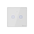 GloboStar® 80131  SONOFF T2EU2C-RF - 433MHz Wireless Smart Wall Touch Button Switch AC 100-240V Max 4A (2A/Way) 2 Way - RF Series