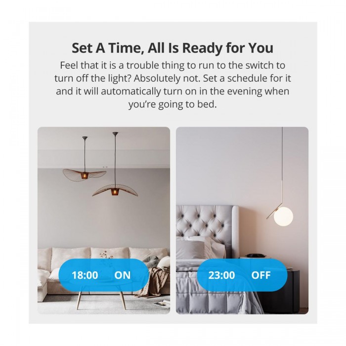 GloboStar® 80131 SONOFF T2EU2C-RF - 433MHz Wireless Smart Wall Touch Button Switch AC 100-240V Max 4A (2A/Way) 2 Way - RF Series GloboStar® 80131 SONOFF T2EU2C-RF - 433MHz Wireless Smart Wall Touch Button Switch AC 100-240V Max 4A (2A/Way) 2 Way - RF Series