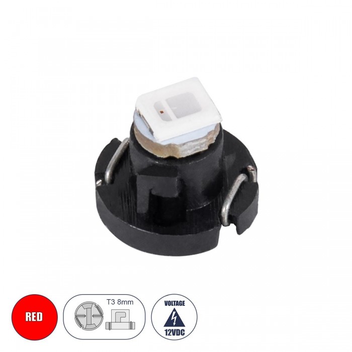 GloboStar® 81003 Λάμπα Αυτοκινήτου T3 LED 1xSMD1210 0.2W 30lm 120° DC 12-16V IP20 Μ0.8 x Π0.8 x Υ0.7mm Κόκκινο GloboStar® 81003 Λάμπα Αυτοκινήτου T3 LED 1xSMD1210 0.2W 30lm 120° DC 12-16V IP20 Μ0.8 x Π0.8 x Υ0.7mm Κόκκινο